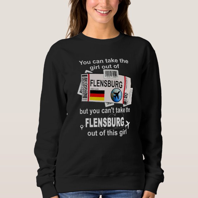 Sudadera Flensburg Boarding Pass Flensburg Girl Flensburg (Anverso)