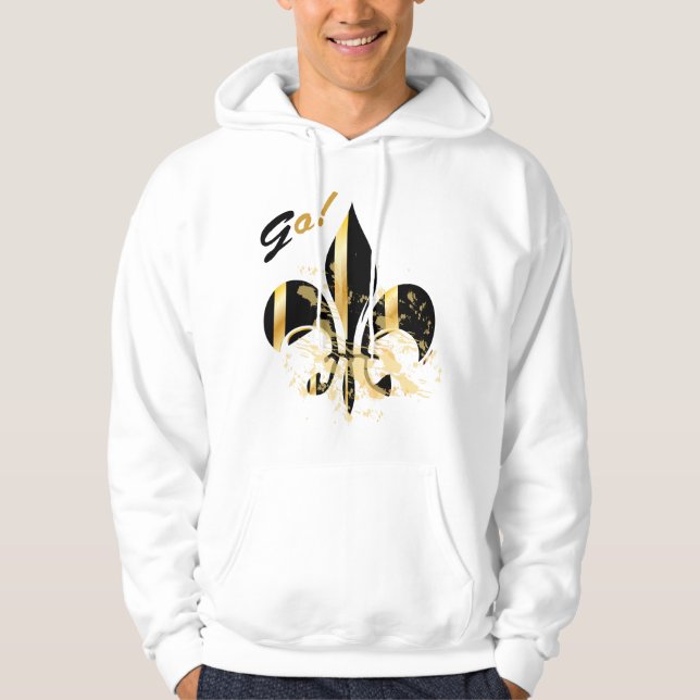 Sudadera Fleur de Lis negro y dorado (Anverso)