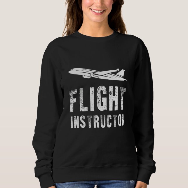 Sudadera Flight Instructor  Airplane Pilot Flying (Anverso)