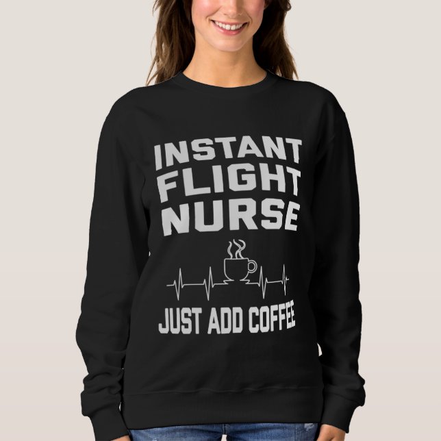 Sudadera Flight Nurse Coffee Lover Coffee Humor Funny EKG (Anverso)