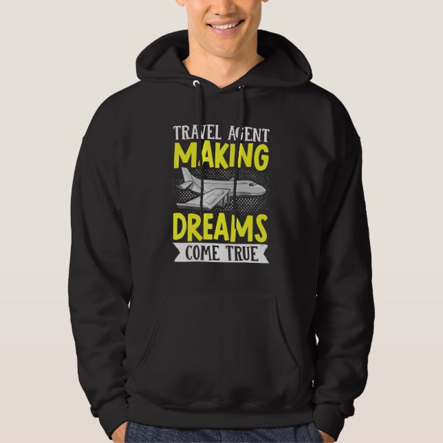 Sudadera Flight Vacation Trip Travel Agent Making Dreams Co (Anverso)