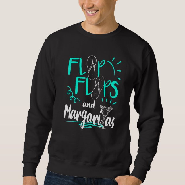 Sudadera Flip Flops Margaritas Playa de vacaciones de veran (Anverso)