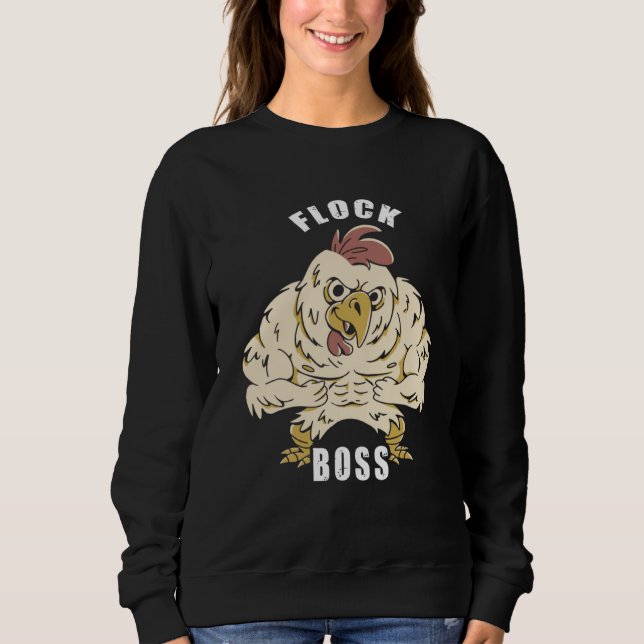 Sudadera Flock Boss flock Boss Huhn Love  Roosters (Anverso)