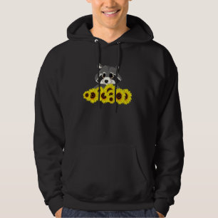 Sudadera Flor amarilla girasol Racoon Lover Animal Cum R