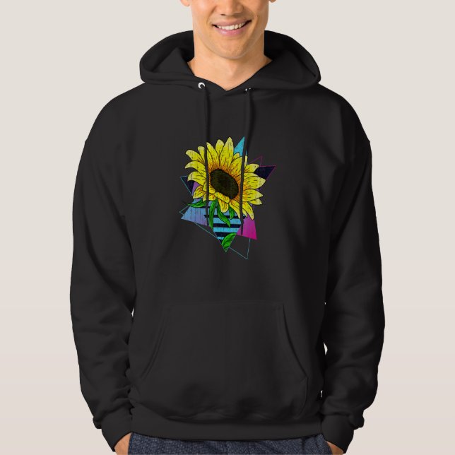 Sudadera Flor amarilla hippie 80 Vaporwave Aesthetic Sunf (Anverso)