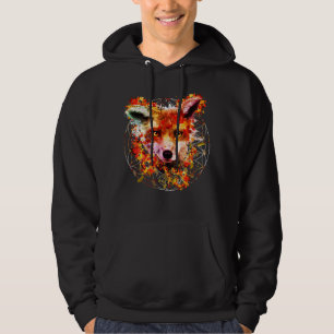 Sudadera Flor animal del alcohol del Fox de la acuarela de