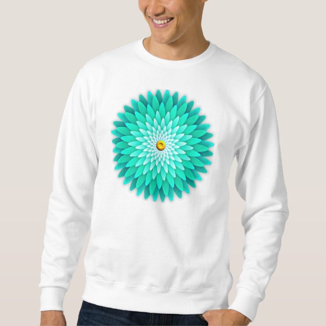 Sudadera Flor azul Mandala-68566 (Anverso)