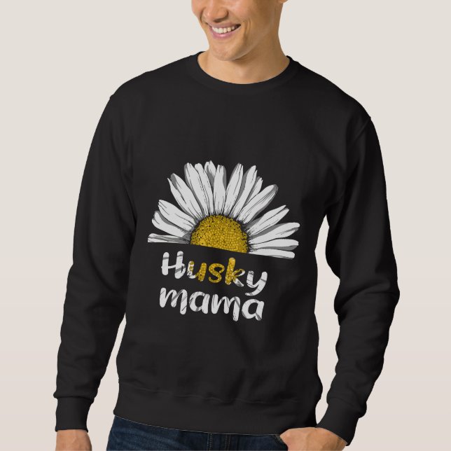 Sudadera Flor blanca Husky Mama (Anverso)