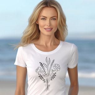 Sudadera Flor Bouquet Boho Line Art