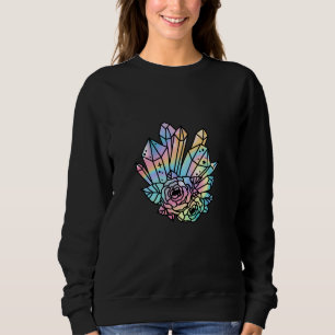 Sudadera Flor Celeste Crystal Boho Hippie Pastel Fantas
