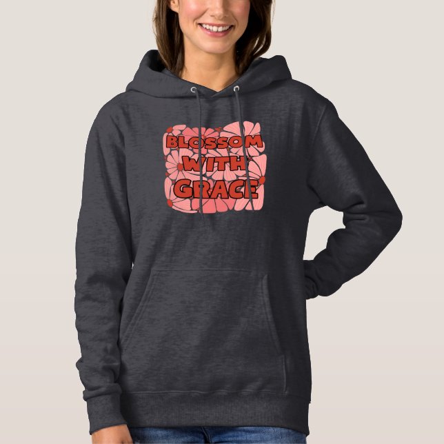 Sudadera flor con flor rosa de gracia (Anverso)