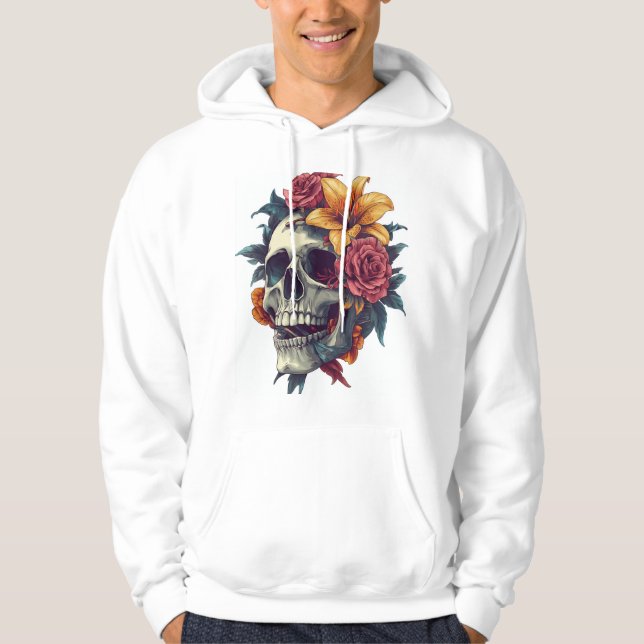 Sudadera Flor Cráneo Floración (Anverso)