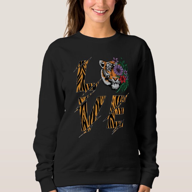 Sudadera Flor de amor del tigre de Bengala (Anverso)