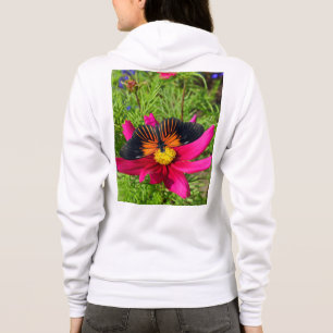 Sudadera flor de aster mexicano con una Doris Longwing