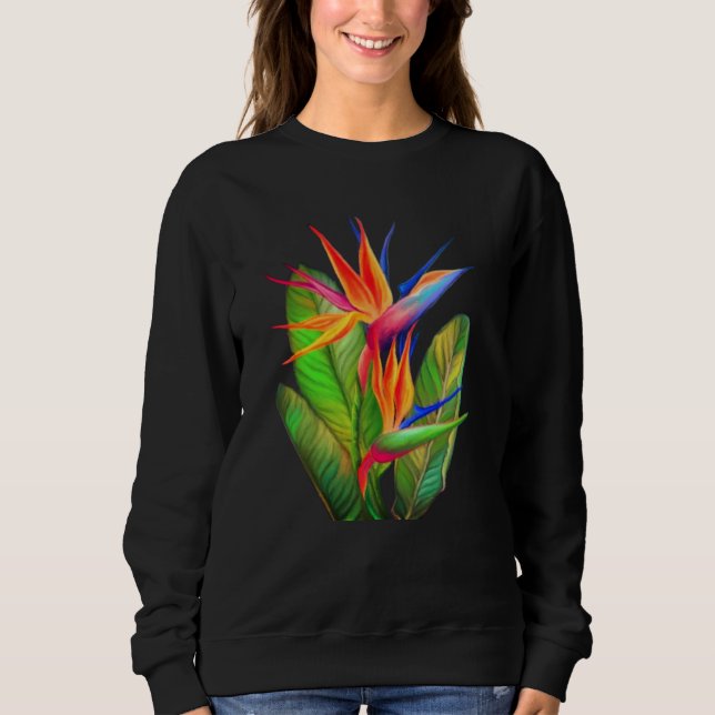Sudadera Flor de Ave del Paraíso Strelitzia (Anverso)