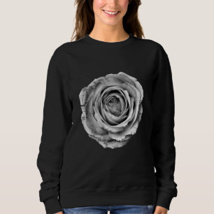 Sudadera Flor De Bonito Blanco Y Negro Rosa