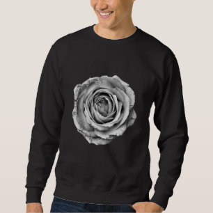 Sudadera Flor De Bonito Blanco Y Negro Rosa