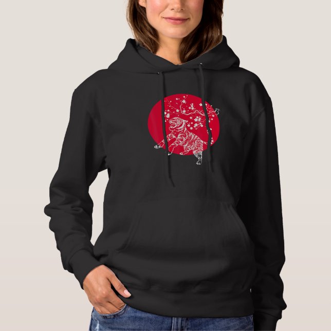 Sudadera Flor de cerezo de animales salvajes Sakura Wild Ca (Anverso)