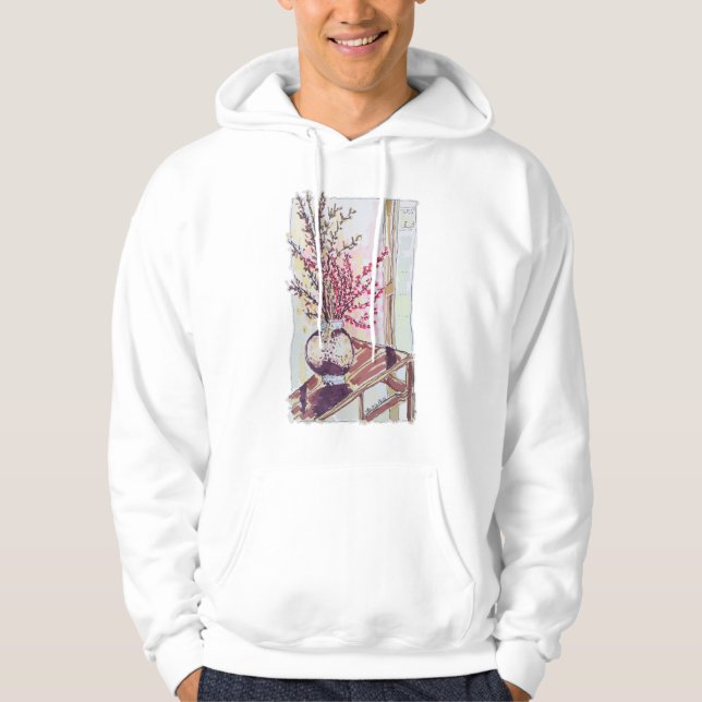 Sudadera Flor de ciruelo roja (Anverso)