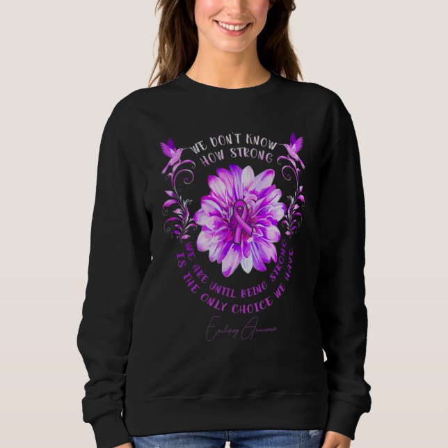 Sudadera Flor de Conciencia de la Epilepsia No Sabemos Qué  (Anverso)