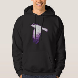 Sudadera Flor de cuerdas blanca y púrpura