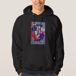 Sudadera Flor de flores de cerezo de pescado de Koi Samurai