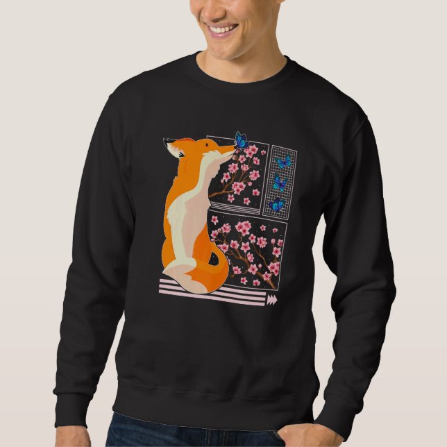 Sudadera Flor de flores de cerezo japonesas de flores de fl (Anverso)