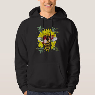 Sudadera Flor de flores de jardín botánico de Bee Insect Su