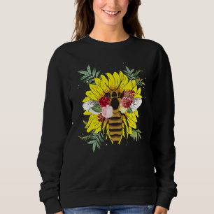 Sudadera Flor de flores de jardín botánico de Bee Insect Su
