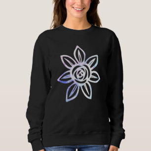Sudadera Flor de la planta de jardinería de pintura colorid