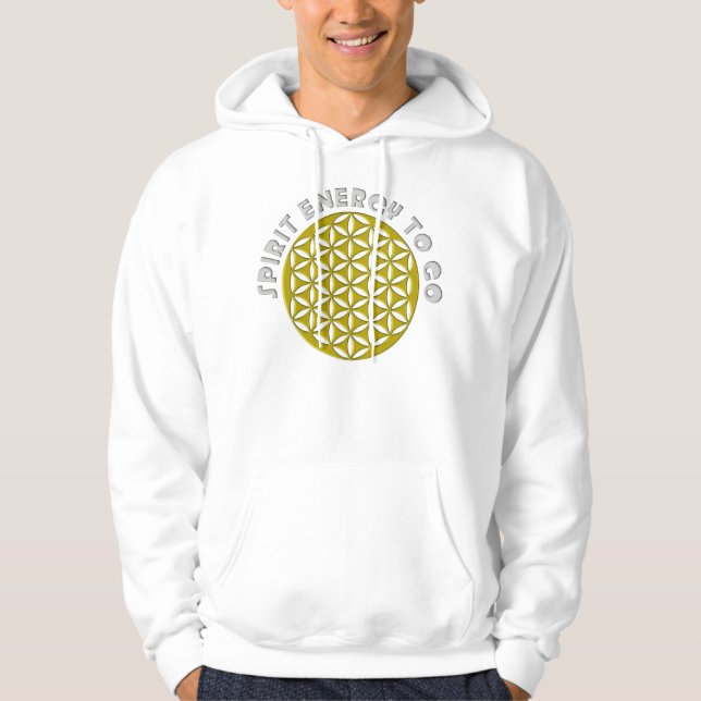 Sudadera FLOR DE LA VIDA - perforado - ENERGÍA ESPIRITUAL L (Anverso)