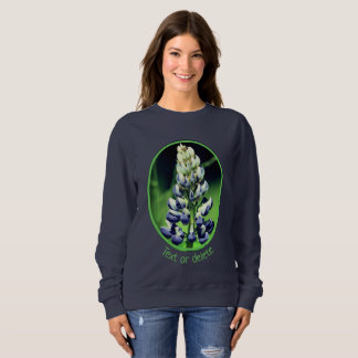 Sudadera Flor de Lupina Púrpura Única Personalizada