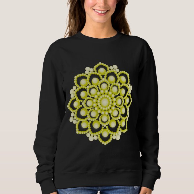 Sudadera Flor de Mandala amarilla (Anverso)