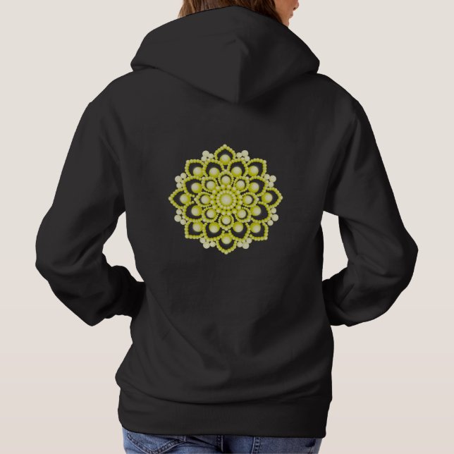 Sudadera Flor de Mandala amarilla (Reverso)