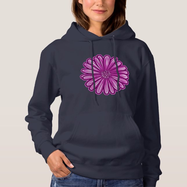Sudadera Flor de margarita africana, Ilustracion realista (Anverso)