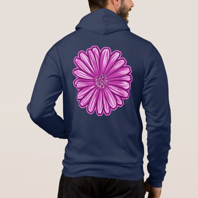 Sudadera Flor de margarita africana, Ilustracion realista (Reverso)