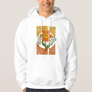 Sudadera Flor de margarita retro sonriente de los años 70