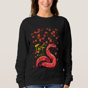 Sudadera Flor de melocotón Año Nuevo Lunar vietnamita Serpi