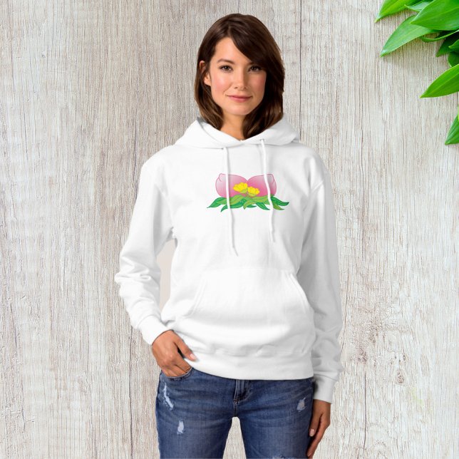 Sudadera Flor de Pétalos Rosados con Flores Amarillas (Subido por el creador)