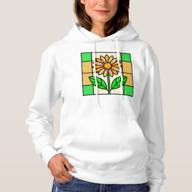 Sudadera Flor de vidrio manchado (Anverso)