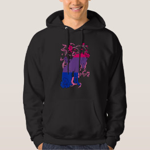 Sudadera Flor de zorro bisexual Orgullo bi Bisexualidad LGB