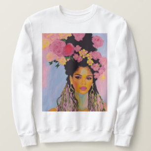Sudadera Flor Femenina Suave