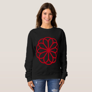 Sudadera Flor geométrica 06 - Rojo
