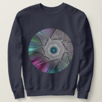 Flor grande colorida Resumen arte fractal trippy