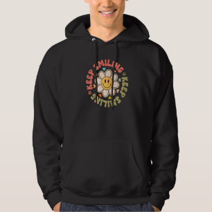 Sudadera Flor Mantén Cara Sonriente Flor Motivacional Inspi