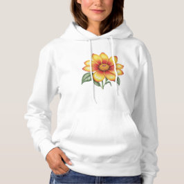 Sudadera Flor naranja