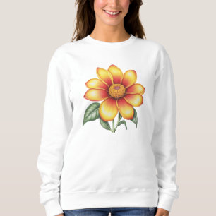 Sudadera Flor naranja