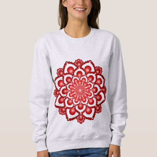 Sudadera Flor Red Dot Mandala (Anverso)