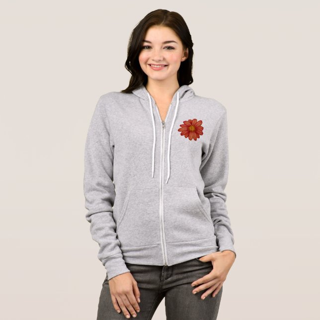 Sudadera flor roja (Anverso completo)