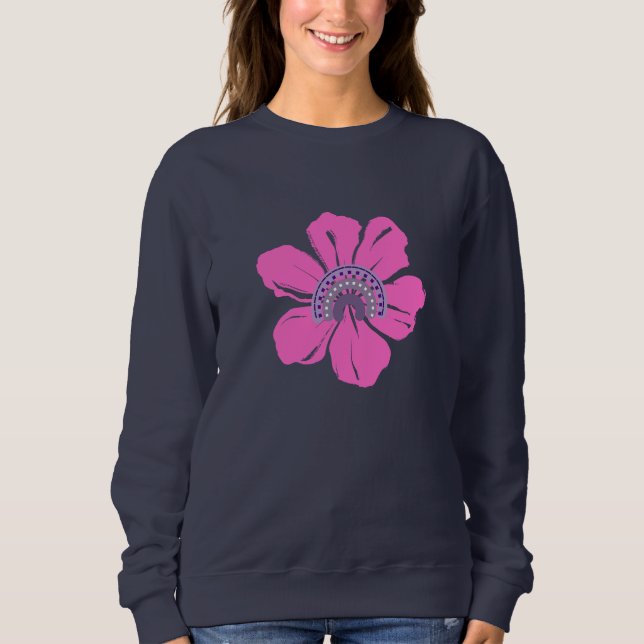 Sudadera Flor rosa aguda de verano (Anverso)